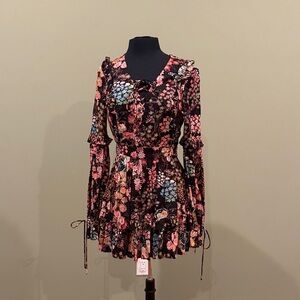 Ted Baker London Floral Dress - Black and Pink